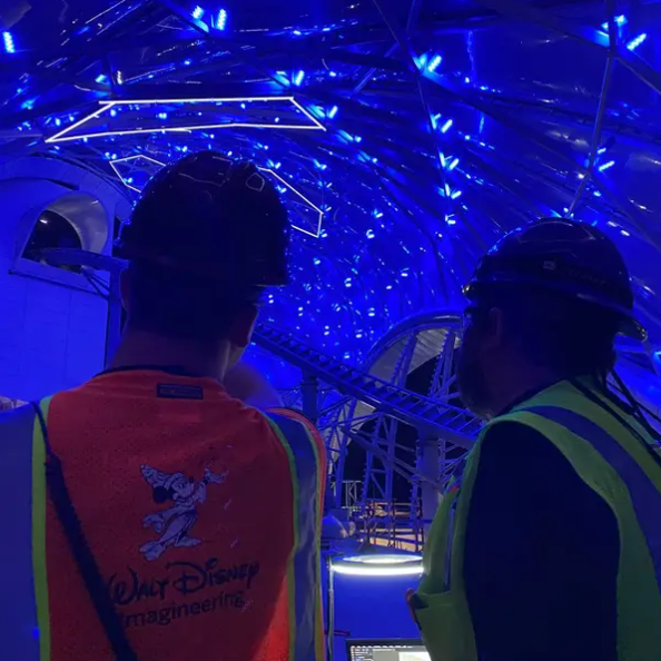 Tron Canopy at Magic Kingdom Turns On Awesome Night Display