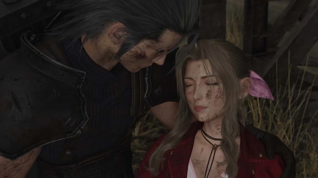 Zack and Aerith in Final Fantasy 7