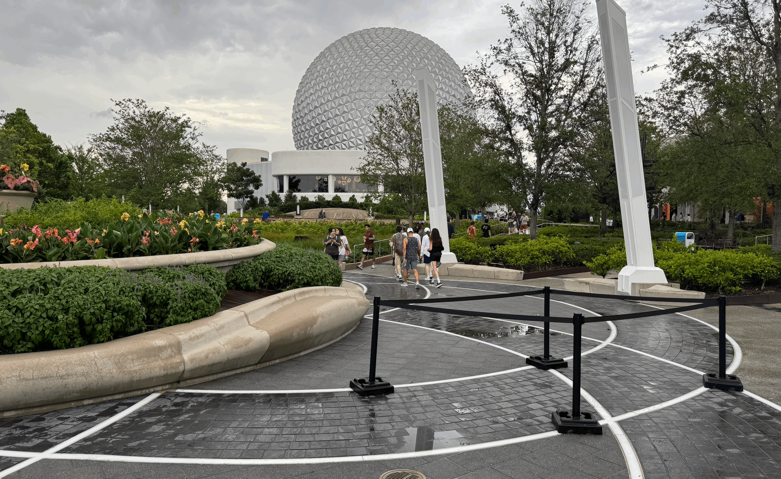 Epcot World Celebration roped off