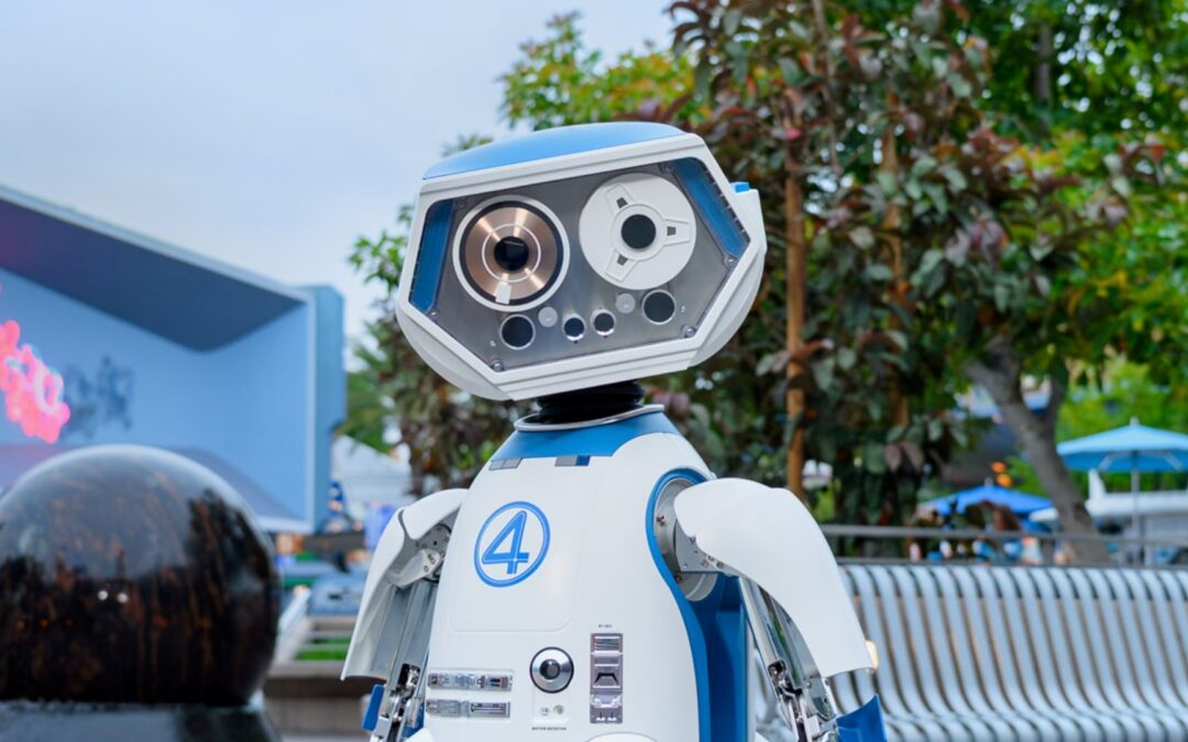 H.E.R.B.I.E. From Fantastic Four: First Steps Greets Fans at Disneyland