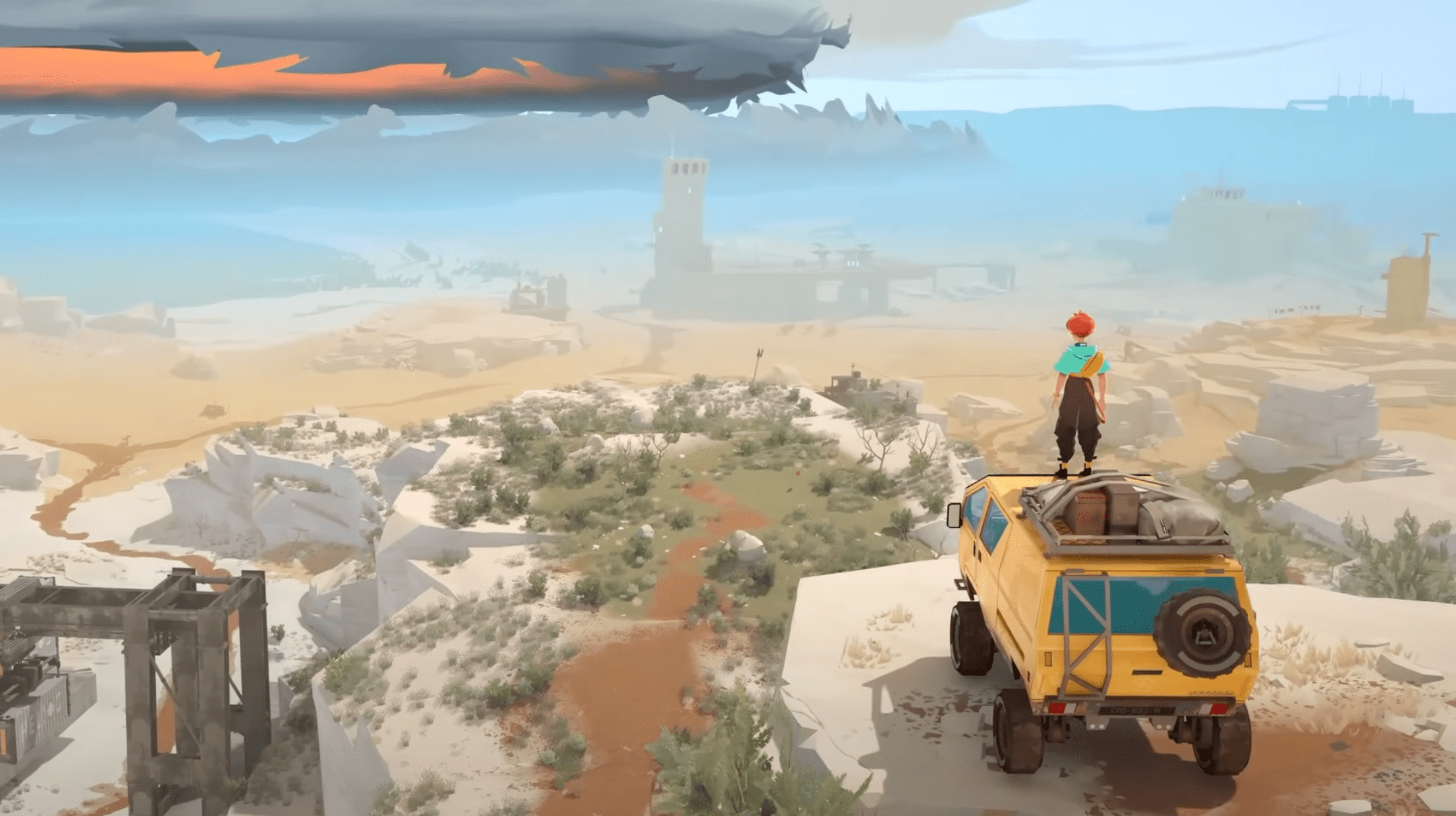 Caracan Sandwitch woman standing on top of vehicle