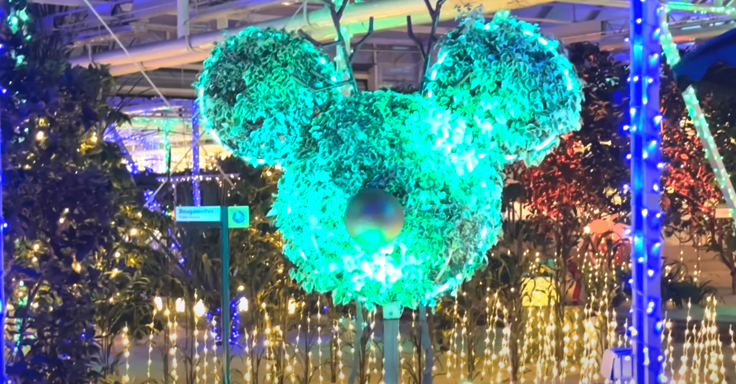 Behind the Seeds Glimmering Greenhouse at EPCOT Mickey head