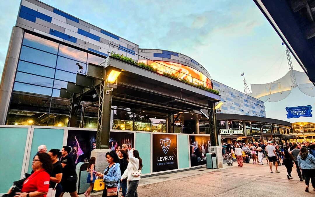 PHOTOS: Construction Walls Up at Level99 in Disney Springs as Overhaul of Former Disney Quest/NBA Experience Continues