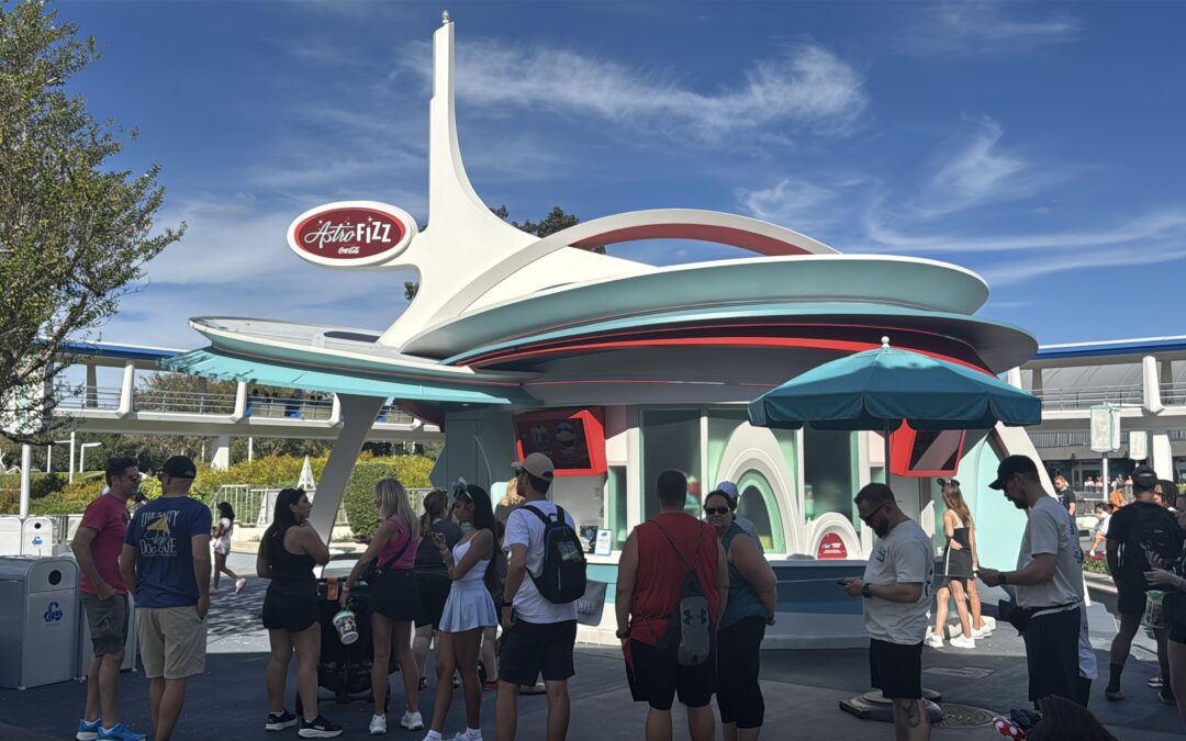 Retro-futuristic AstroFizz Snack Kiosk Replaces the Cool Ship in Tomorrowland at the Magic Kingdom