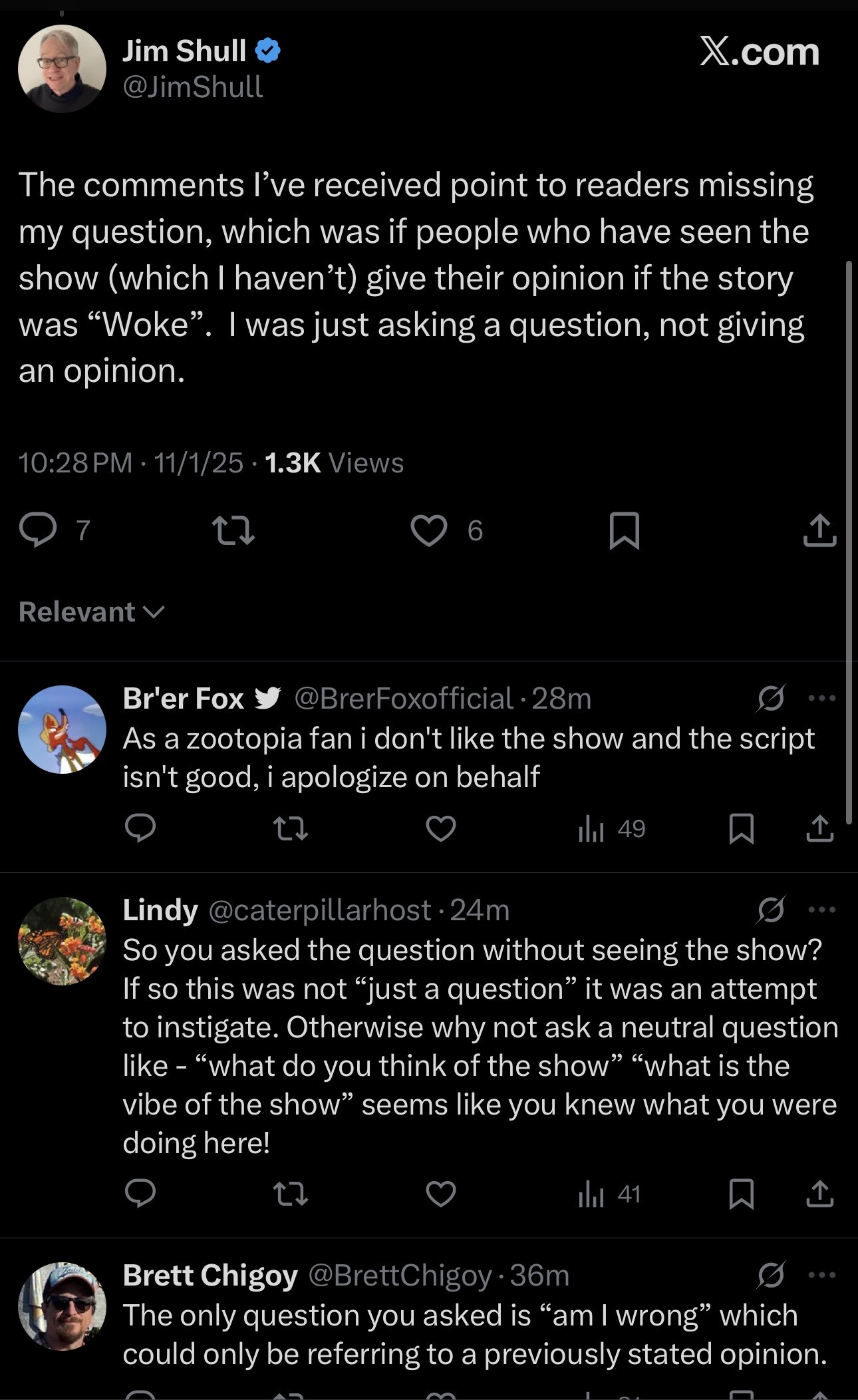 Jim Shull backtracking on calling Zootopia: Better Zoogether "Woke"