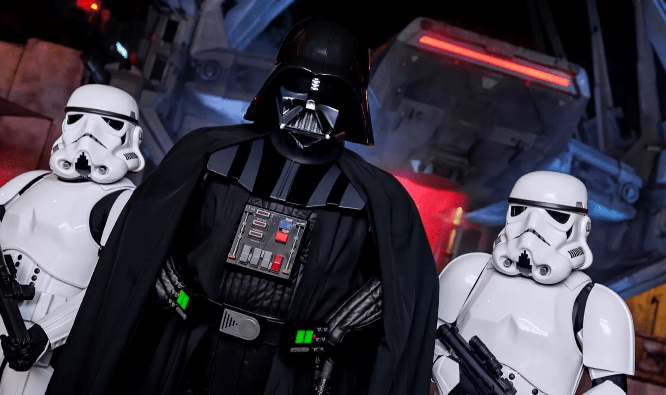 Darth Vader and Stormtroopers in Galaxy's Edge