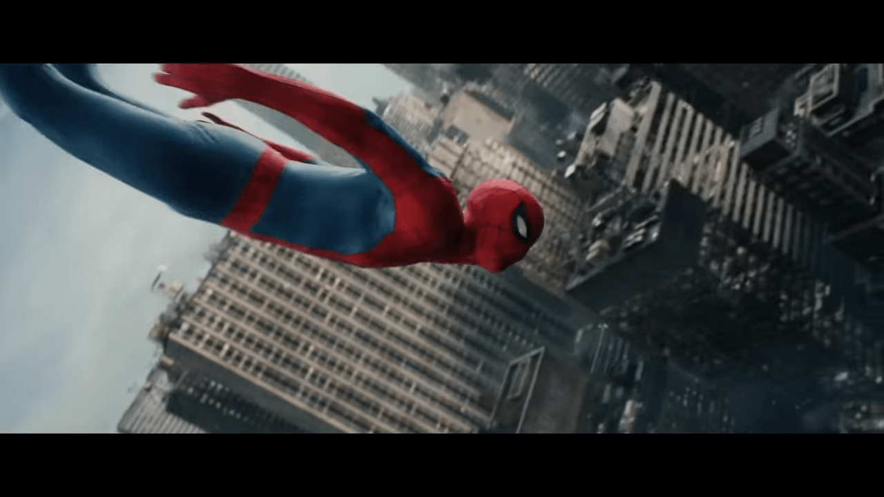 Spider-Man in freefall