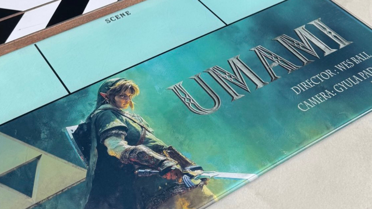 A photo showing Link with the Master Sword from the Legend of Zelda movie