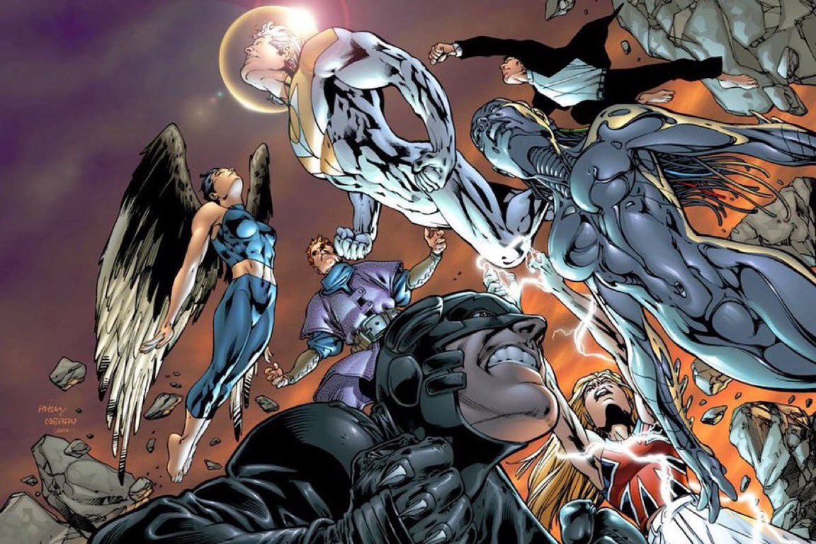 A comic book panel of chaos
