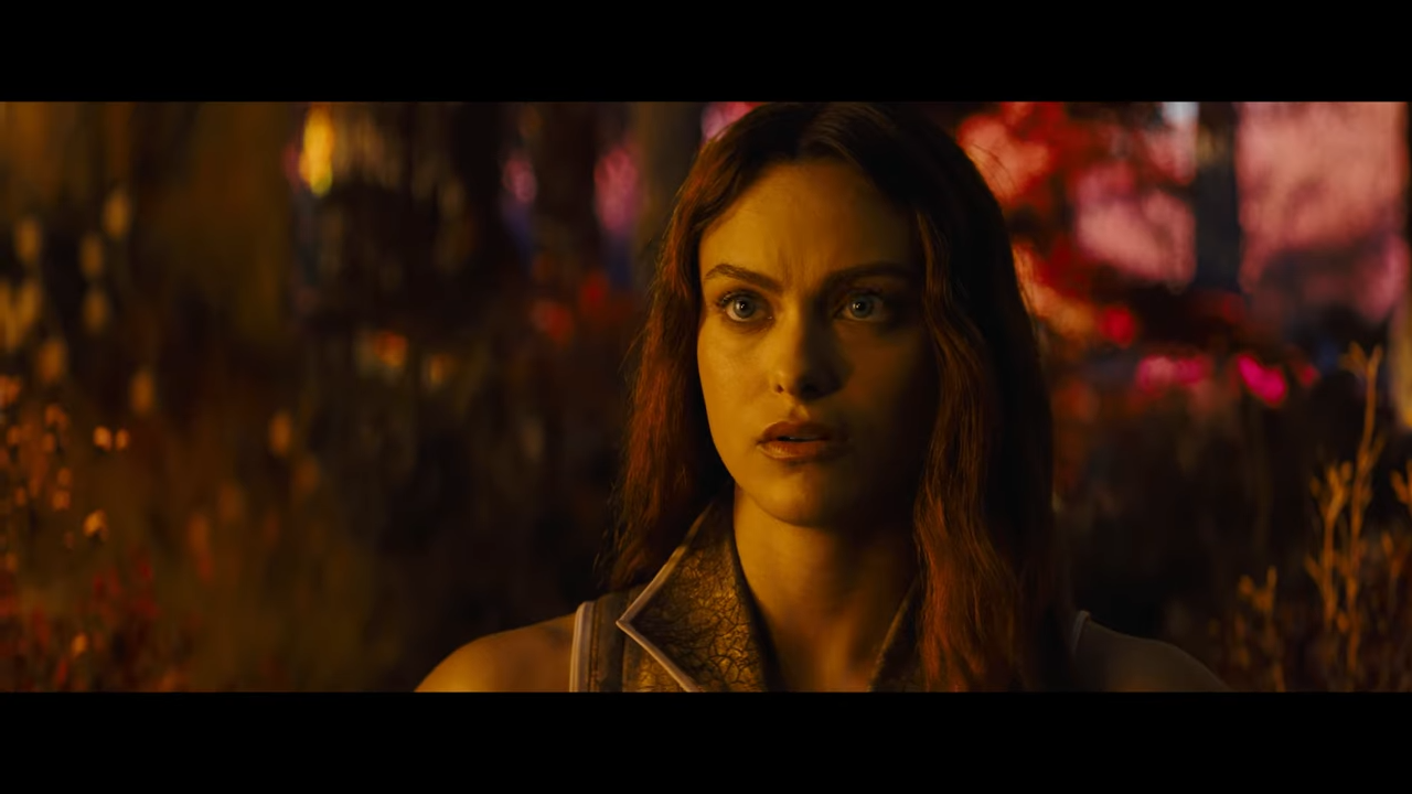 A young woman looks awed