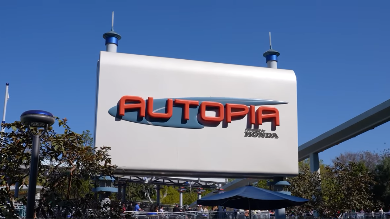 Autopia sign at Disneyland