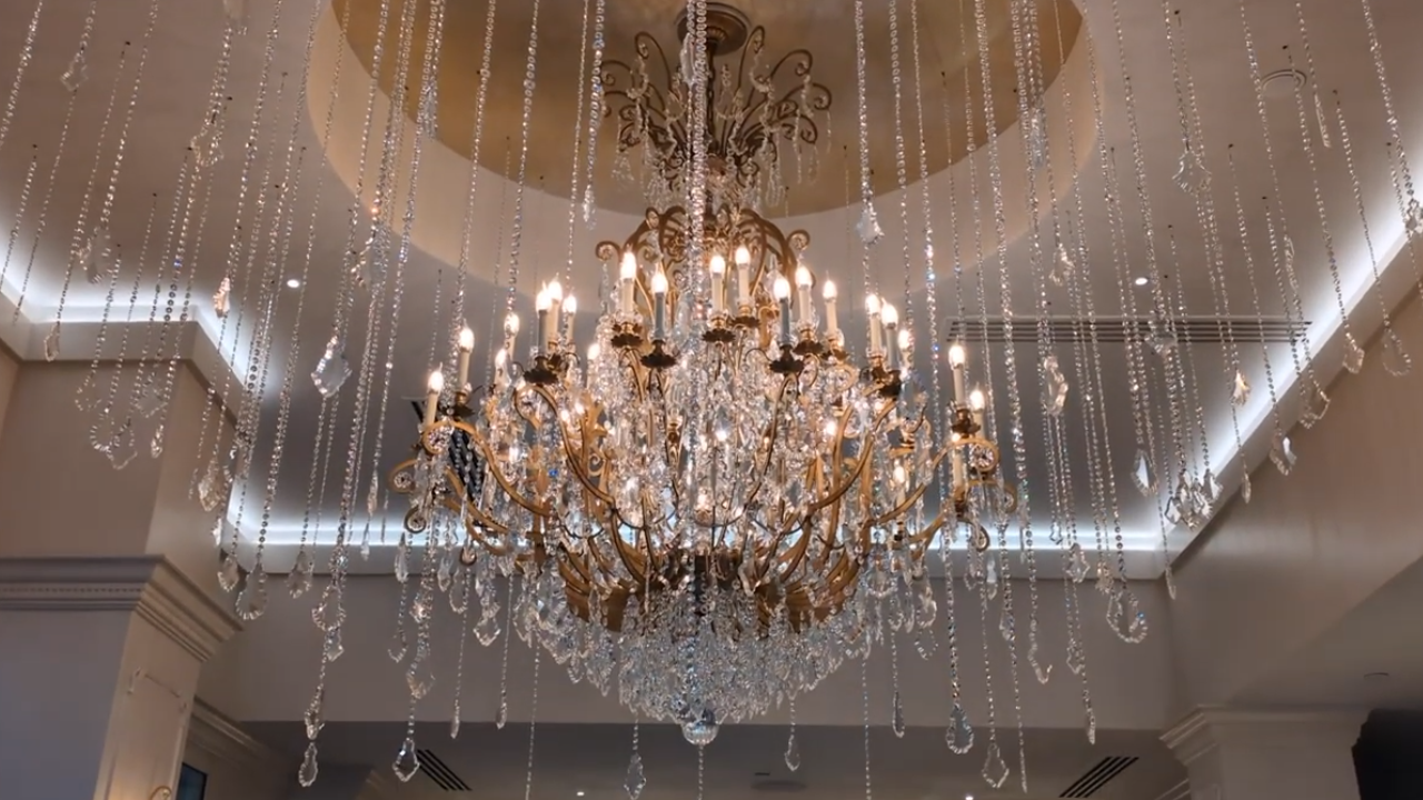 Ornate Chandelier at the Cake Bake Shop