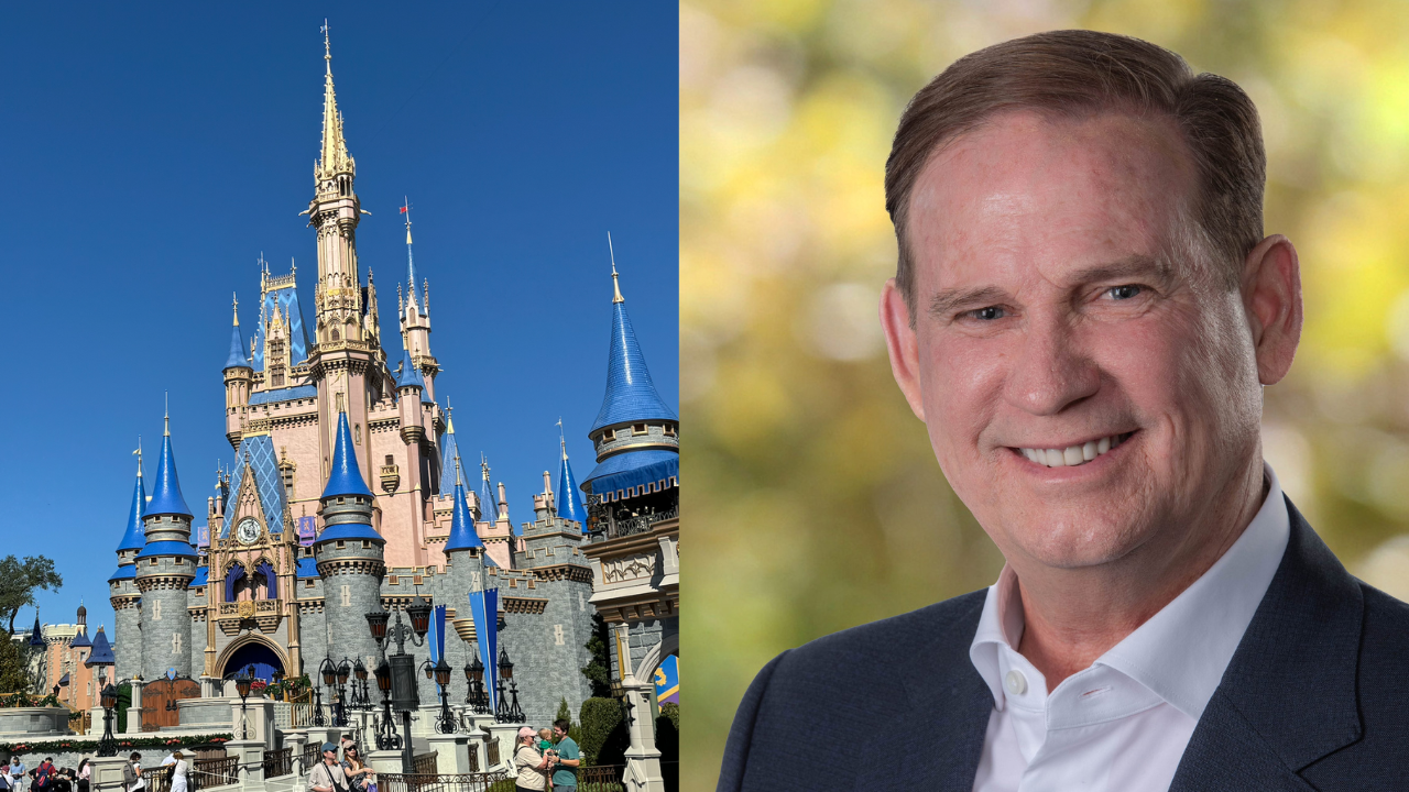 Disney World President Cinderella Castle and Joe Schott