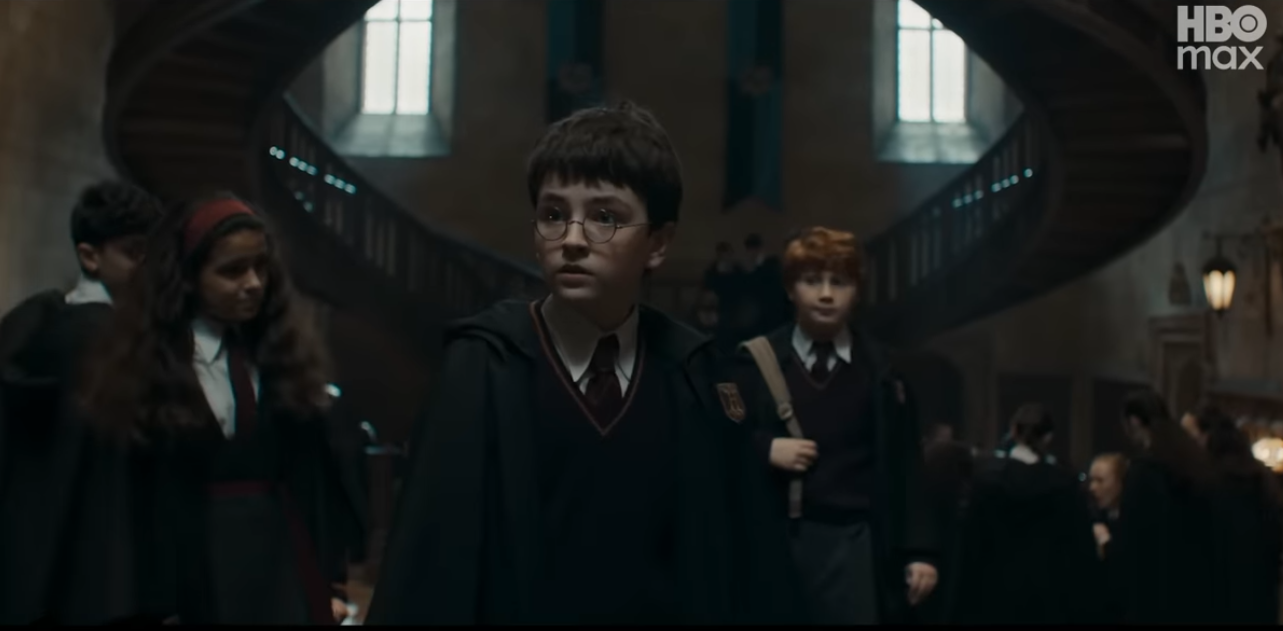 Harry Potter, Hermione Granger, and Ron Weasely in the trailer for the new HBO Harry Potter series