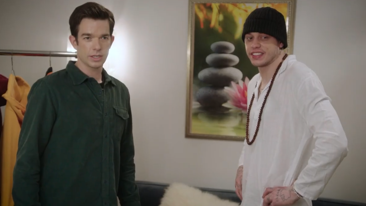 Pete Davidson and John Mulaney in a SNL skit