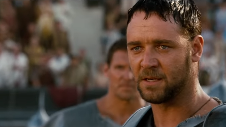 (364) GLADIATOR Official Trailer Paramount Movies 00-00-45 A sweat-soaked man in a Roman area looks earnest