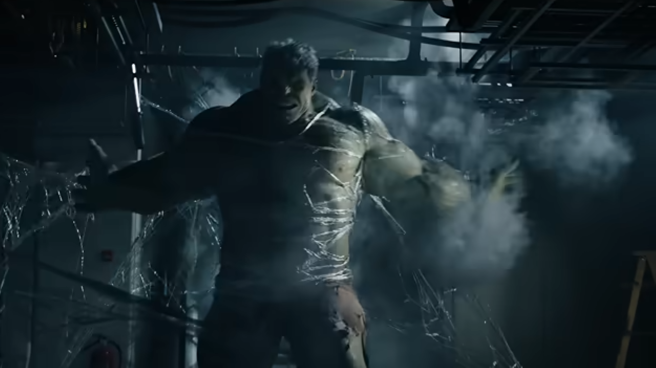 The Hulk, arms outstretched