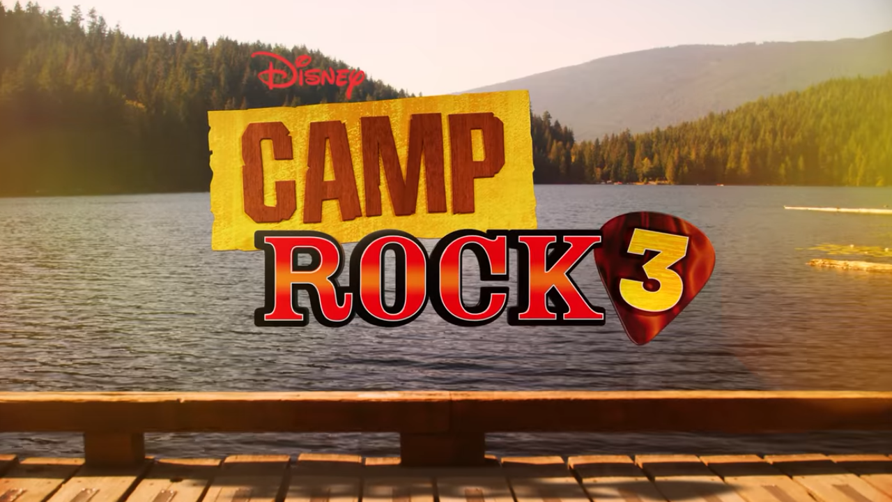 Camp Rock 3 Camp Rock 3 Logo on scene of forest and lake