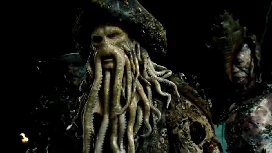 A pirate with tentacles on his face