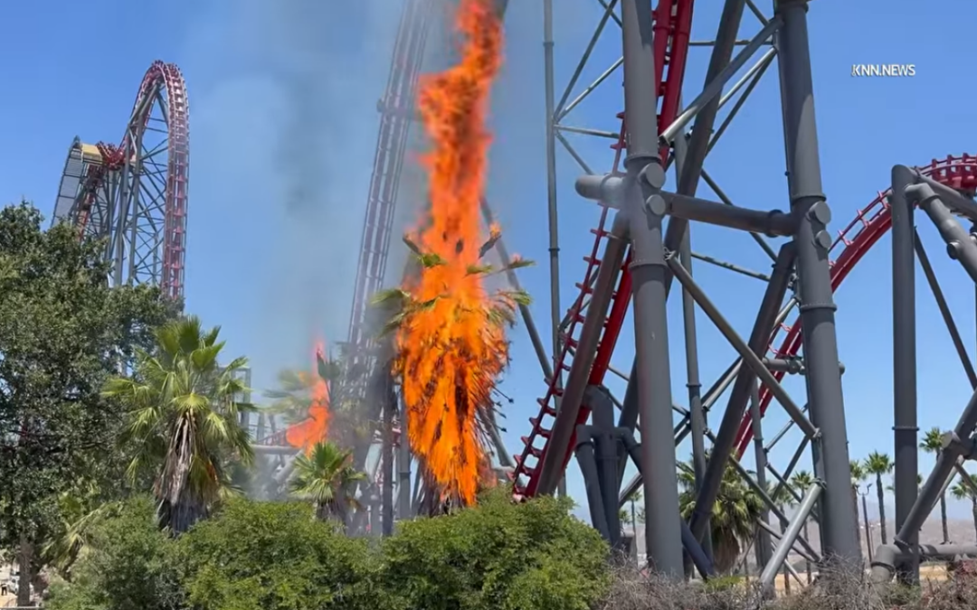 Fire Reported Near X2 Roller Coaster at Six Flags Magic Mountain; No Injuries Confirmed