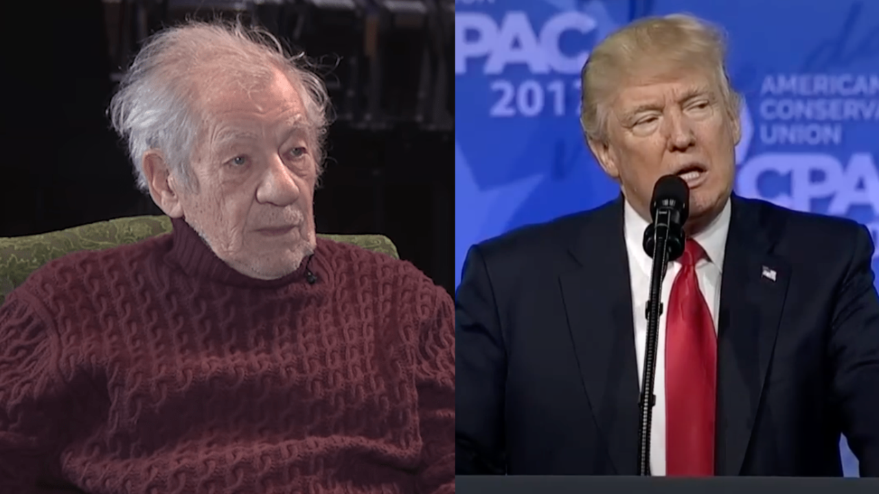 Ian McKellen Trump Ian McKellen and President Trump