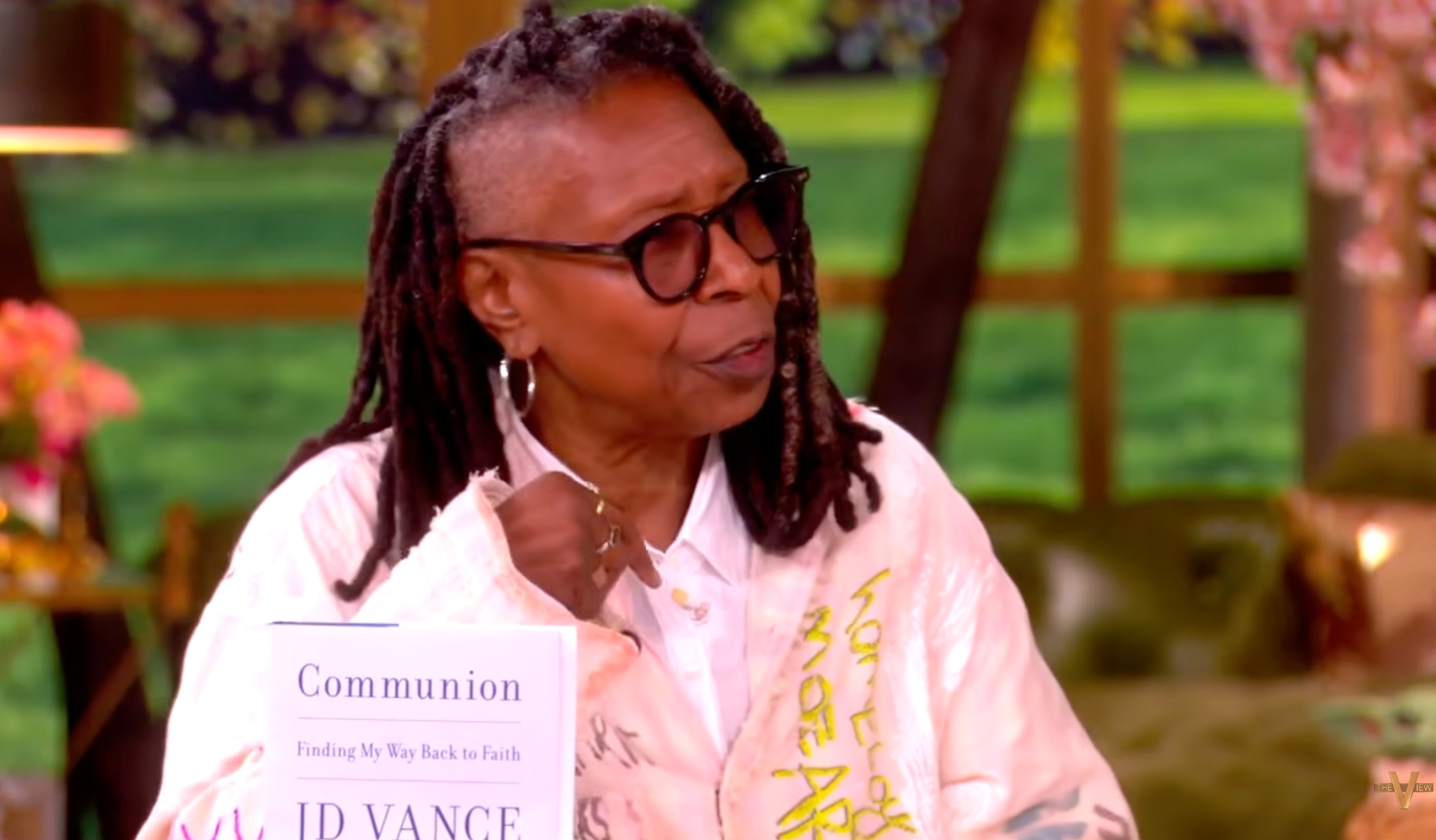 Whoopi Goldberg speaking to JD Vance on The View