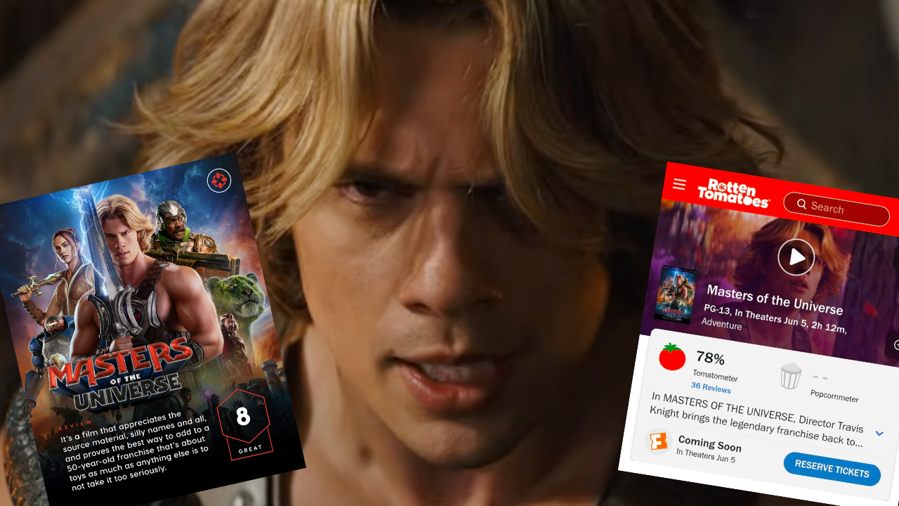 Masters of the Universe Rotten Tomatoes He-Man alongside review scores from IGN and Rotten Tomatoes