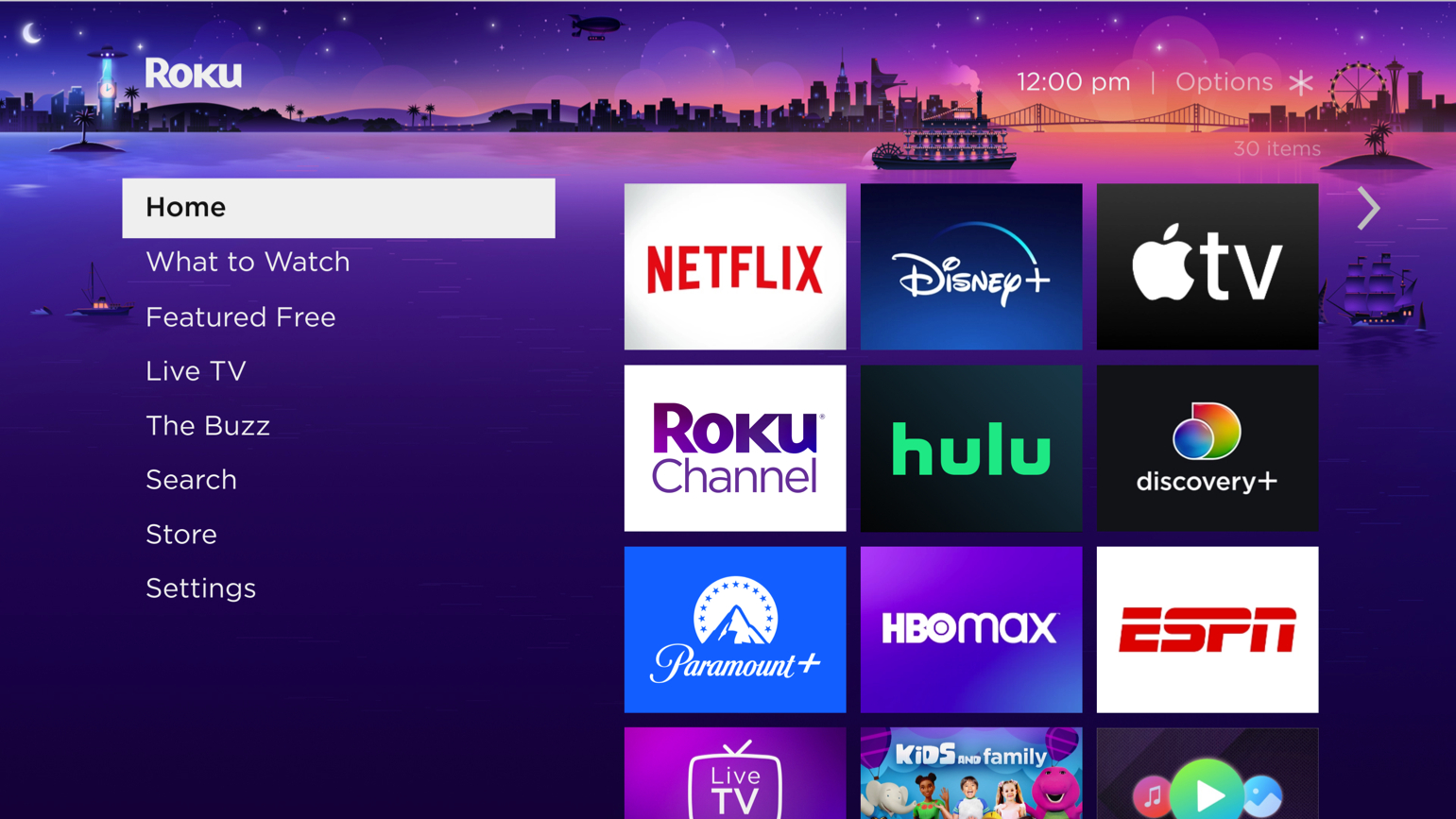 Roku Home Screen