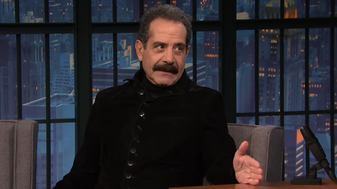 Tony Shalhoub Tony Shalhoub with a bushy mustache during late night interview