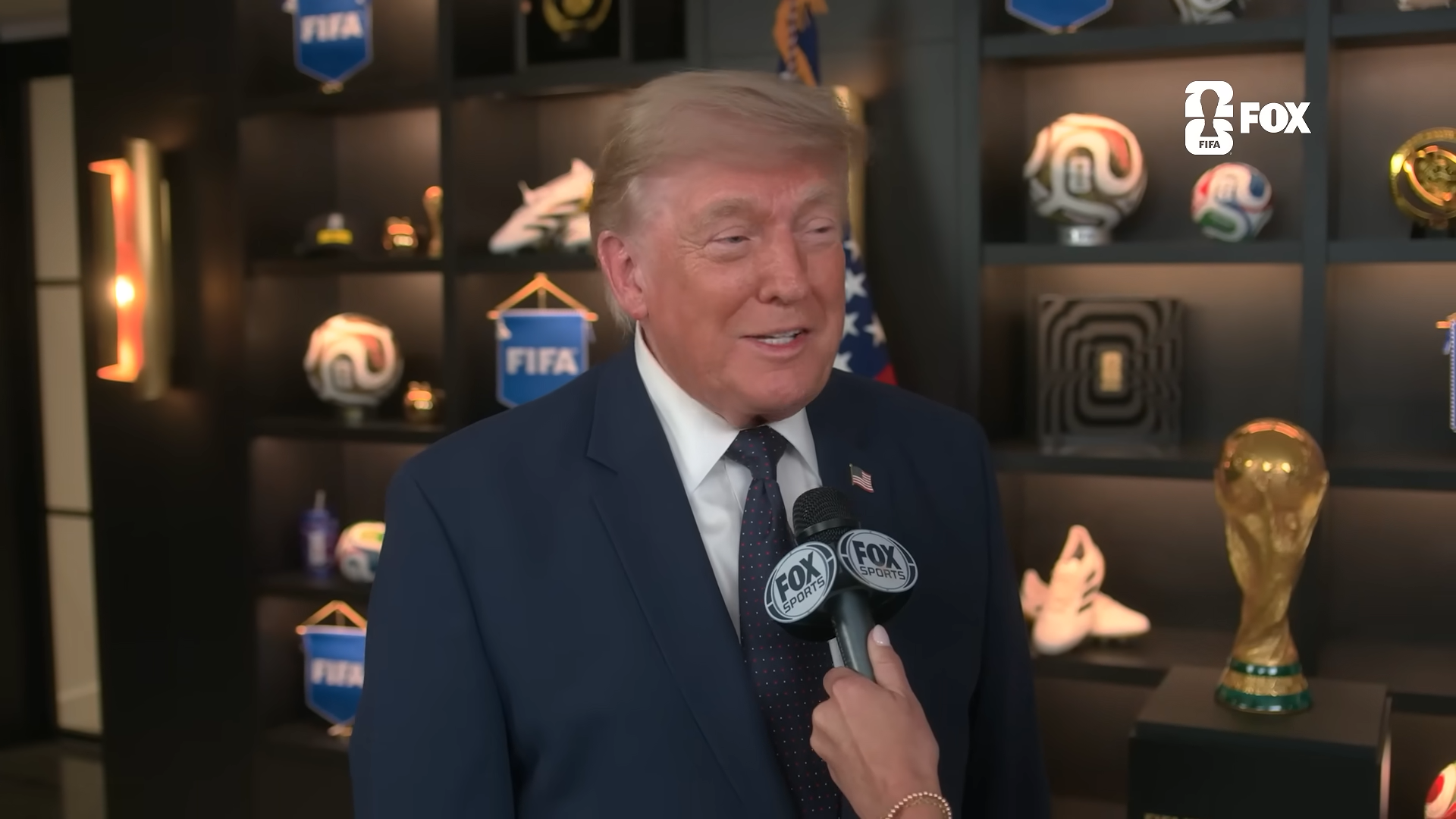 (10) President Donald Trump speaks with Jenny Taft ahead of the 2026 FIFA World Cup™ Final 00-02-50 President Trump before the 2026 World Cup final