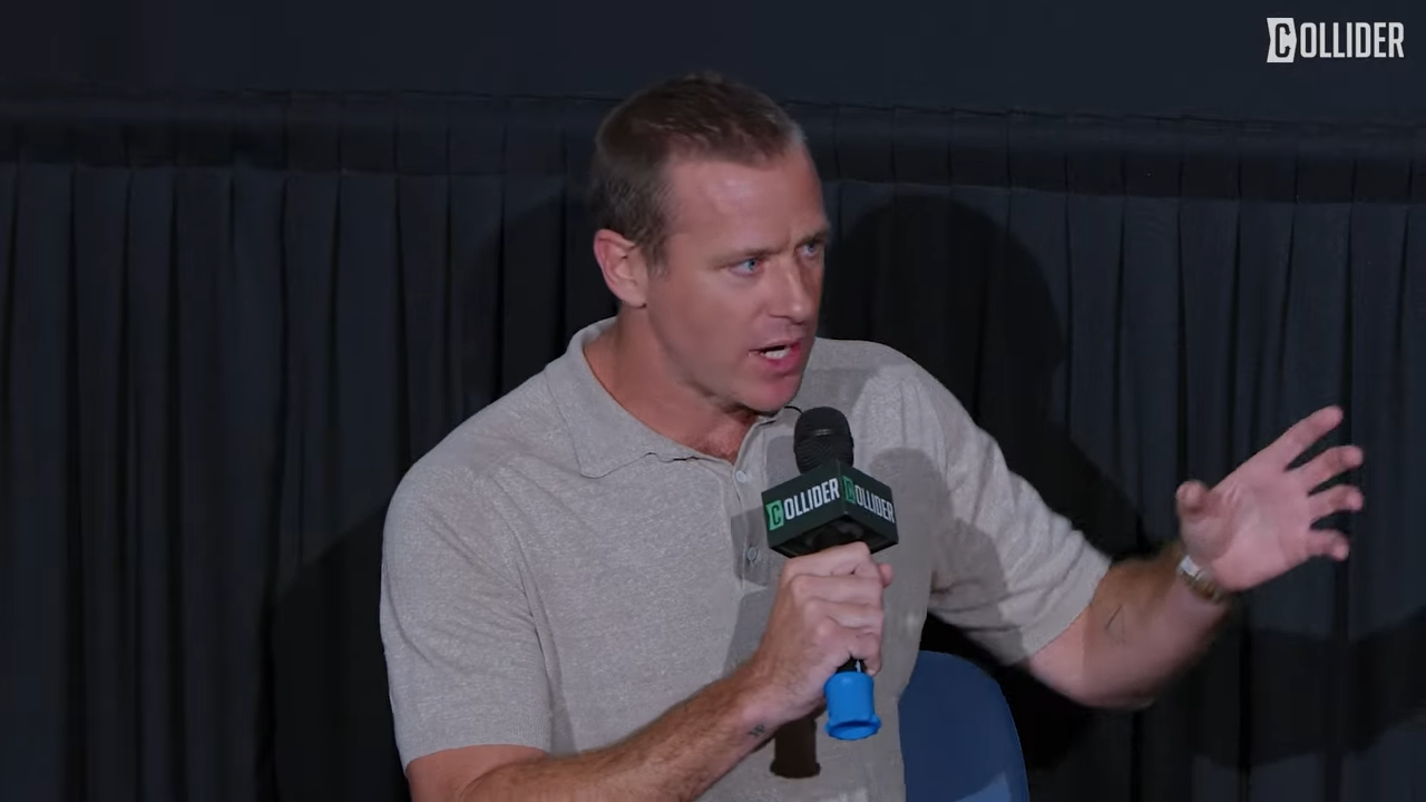 Armie Hammer on the interview stage