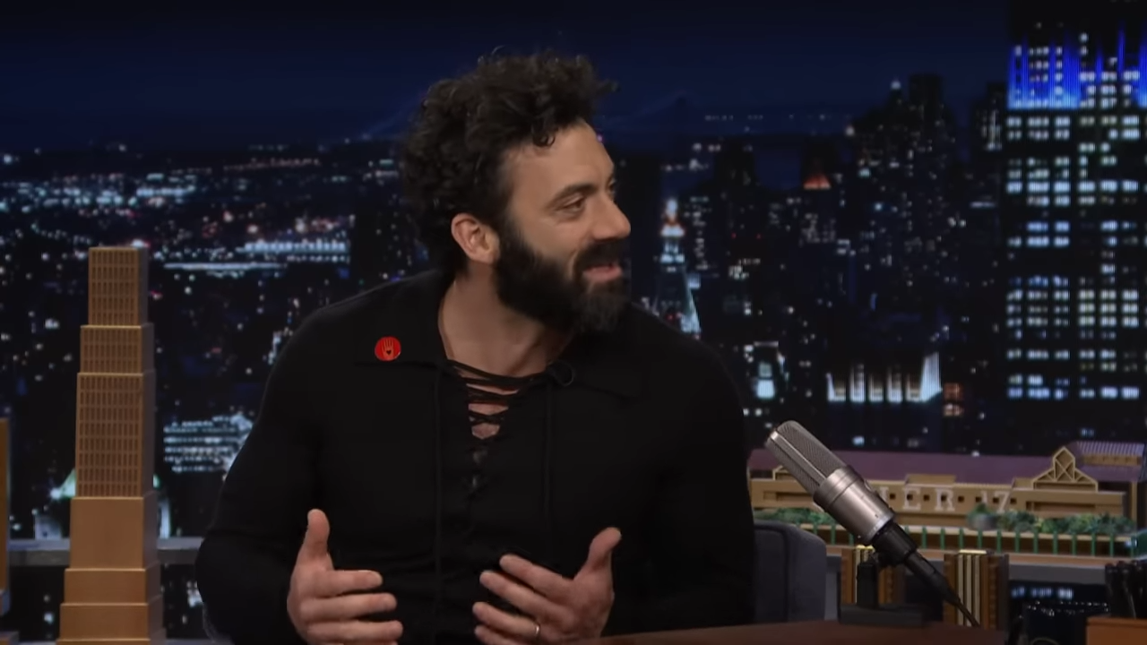 Morgan Spector on a late-night show