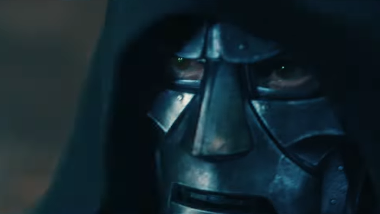 Close on Doctor Doom in his metal mask