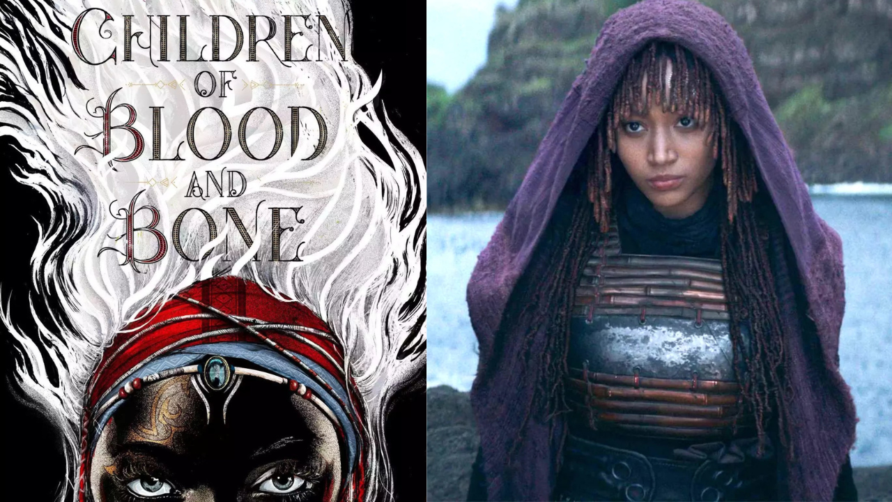 Children of Blood and Bone cover and Amandla Stenberg from The Acolyte