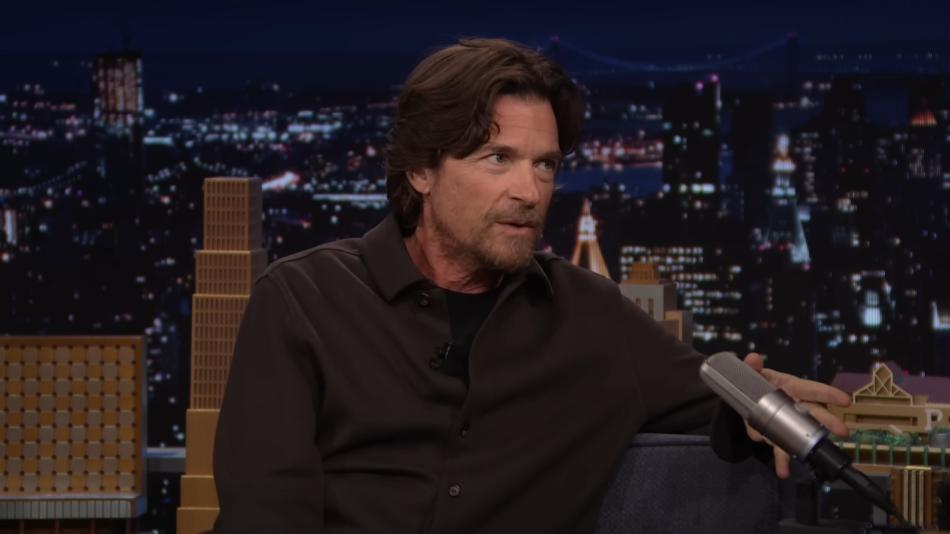 Jason Bateman on a late-night show