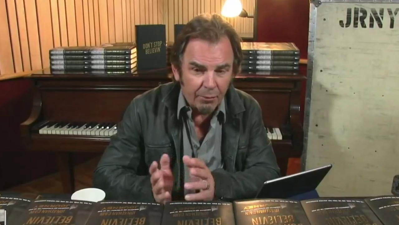 Jonathan Cain seated at a keyboard