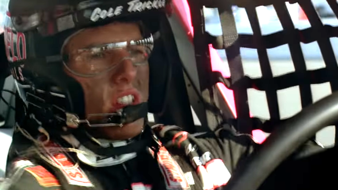 A NASCAR driver behind the wheel