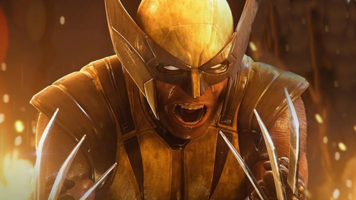 wolverine-gameclaws Video game image of Wolverine shouting with his claws extended