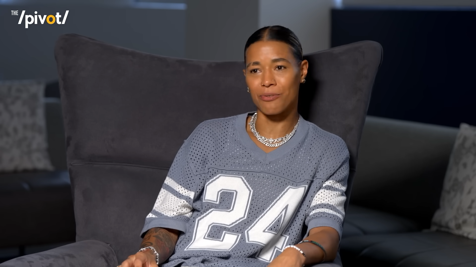 Natasha Cloud seated for a casual interview