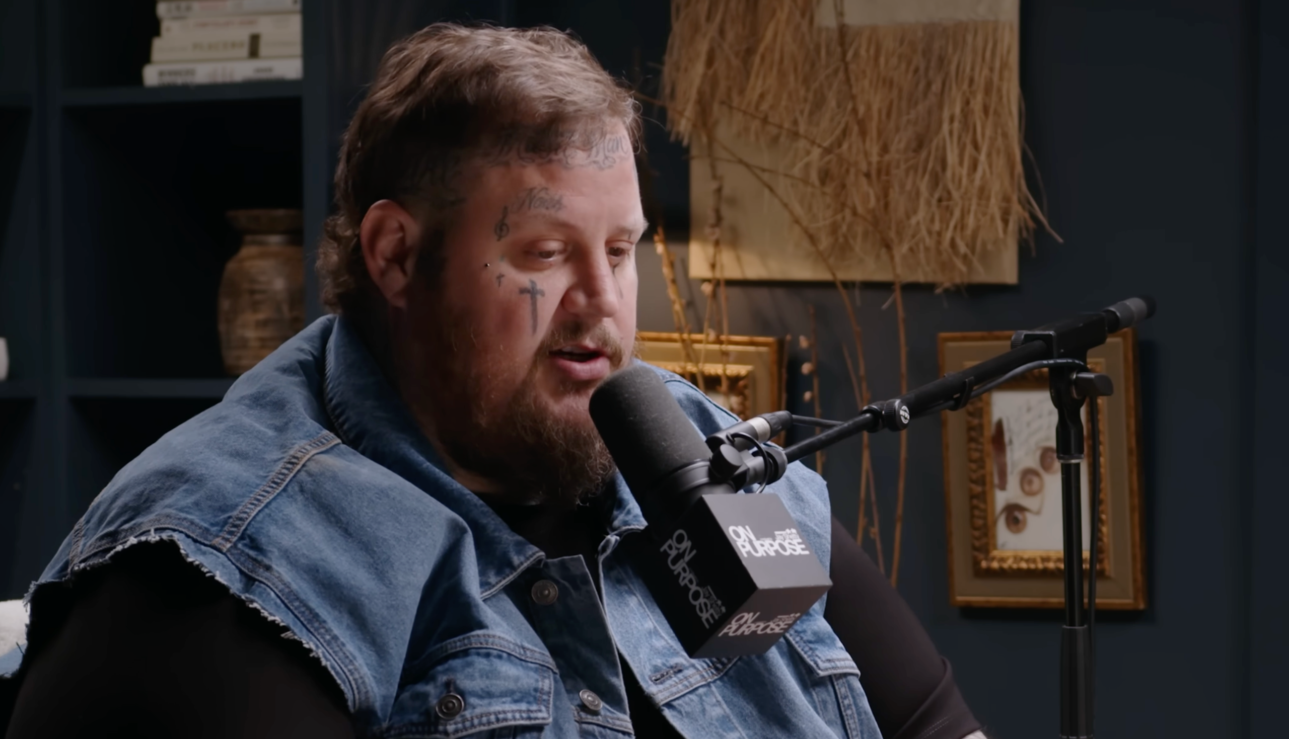 Jelly Roll talking into a microphone