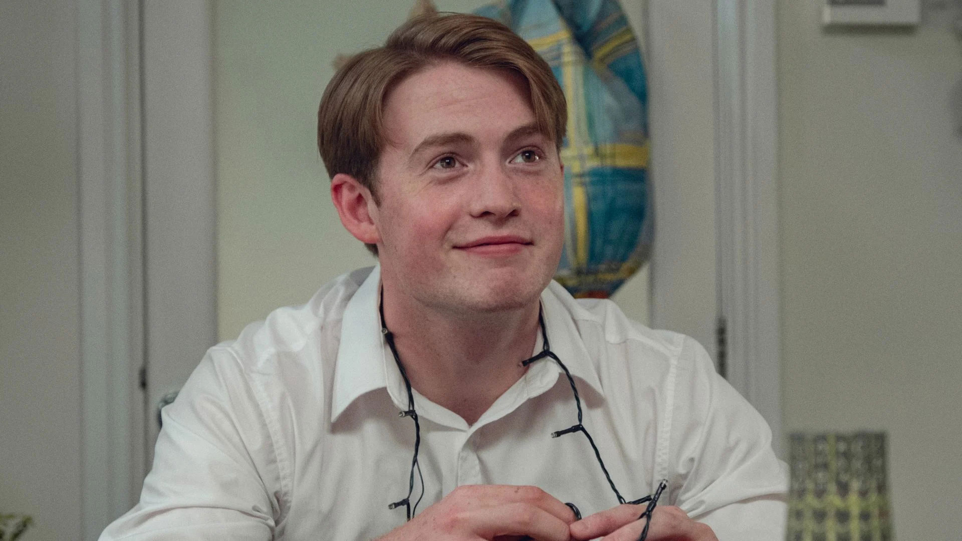 An eager young man smiles