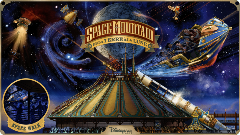 Concept art of large dome-like structure with vintage painting and embellishments