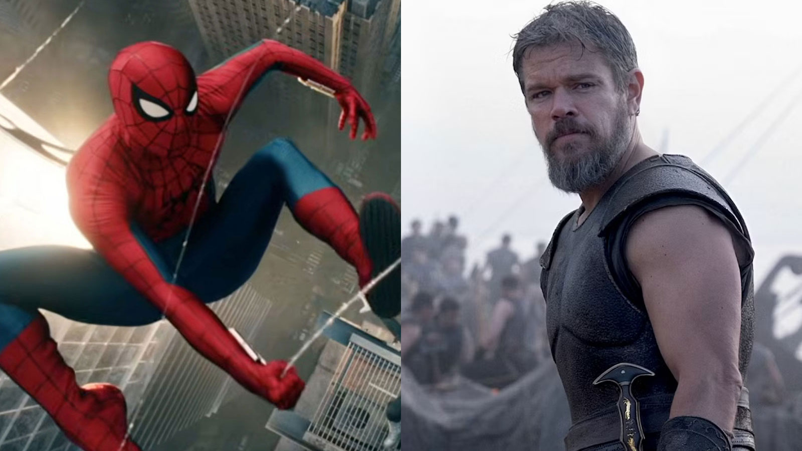 Spider-Man-Odyssey Image of Spider-Man beside an image of Odysseus
