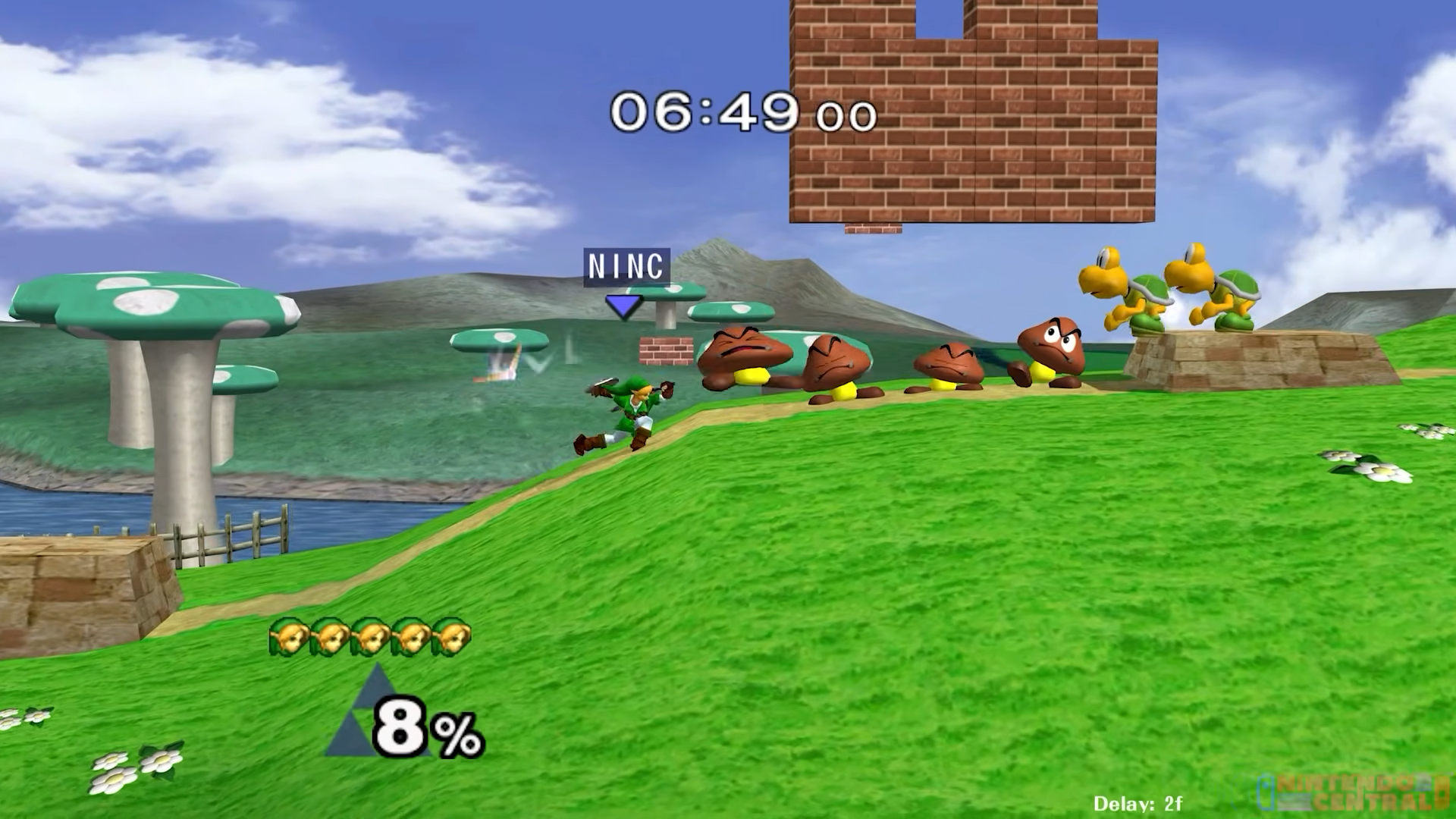 Screenshot from Super Smash Bros. Melee