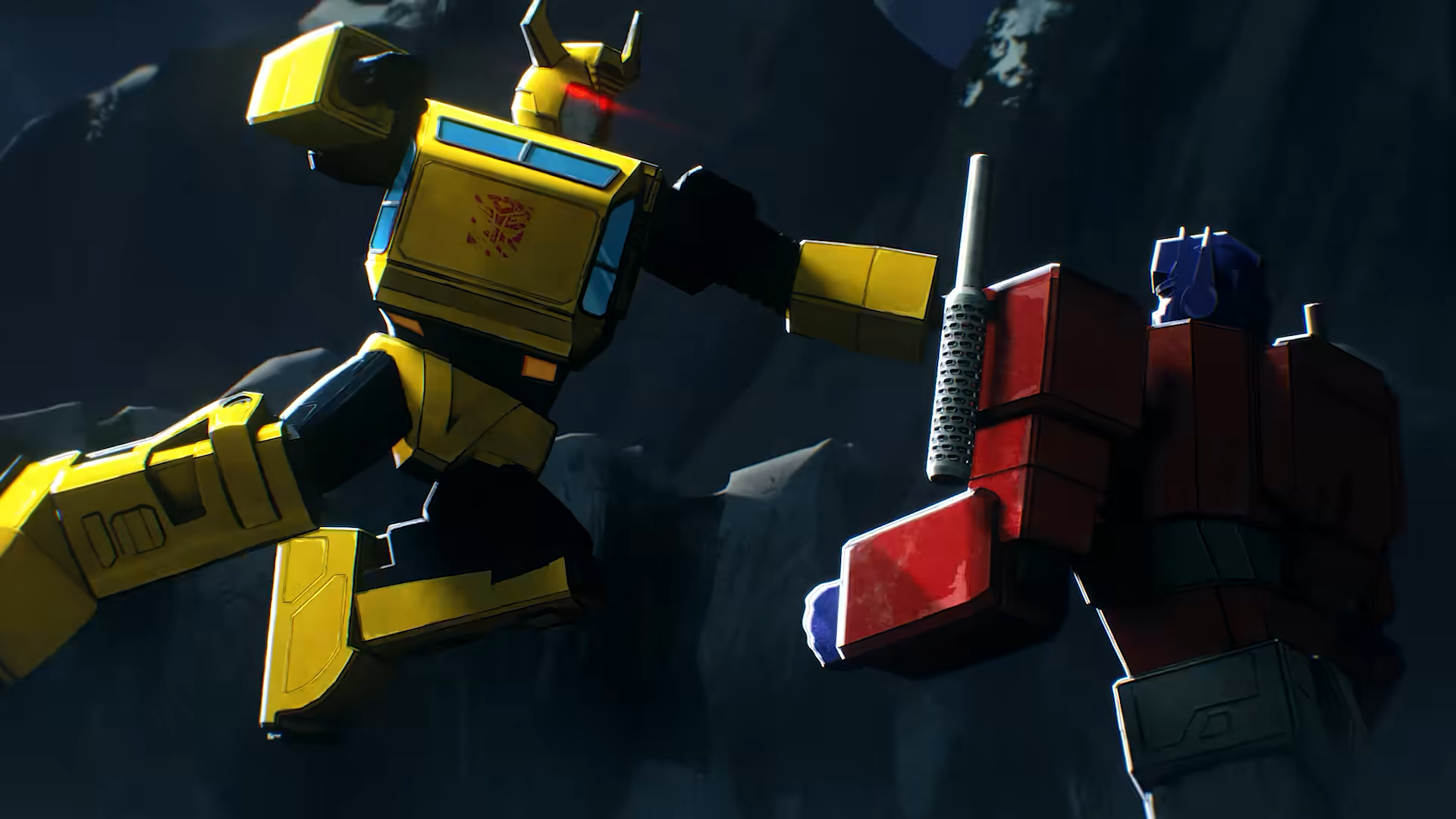 Bumblebee attacks Optimus Prime