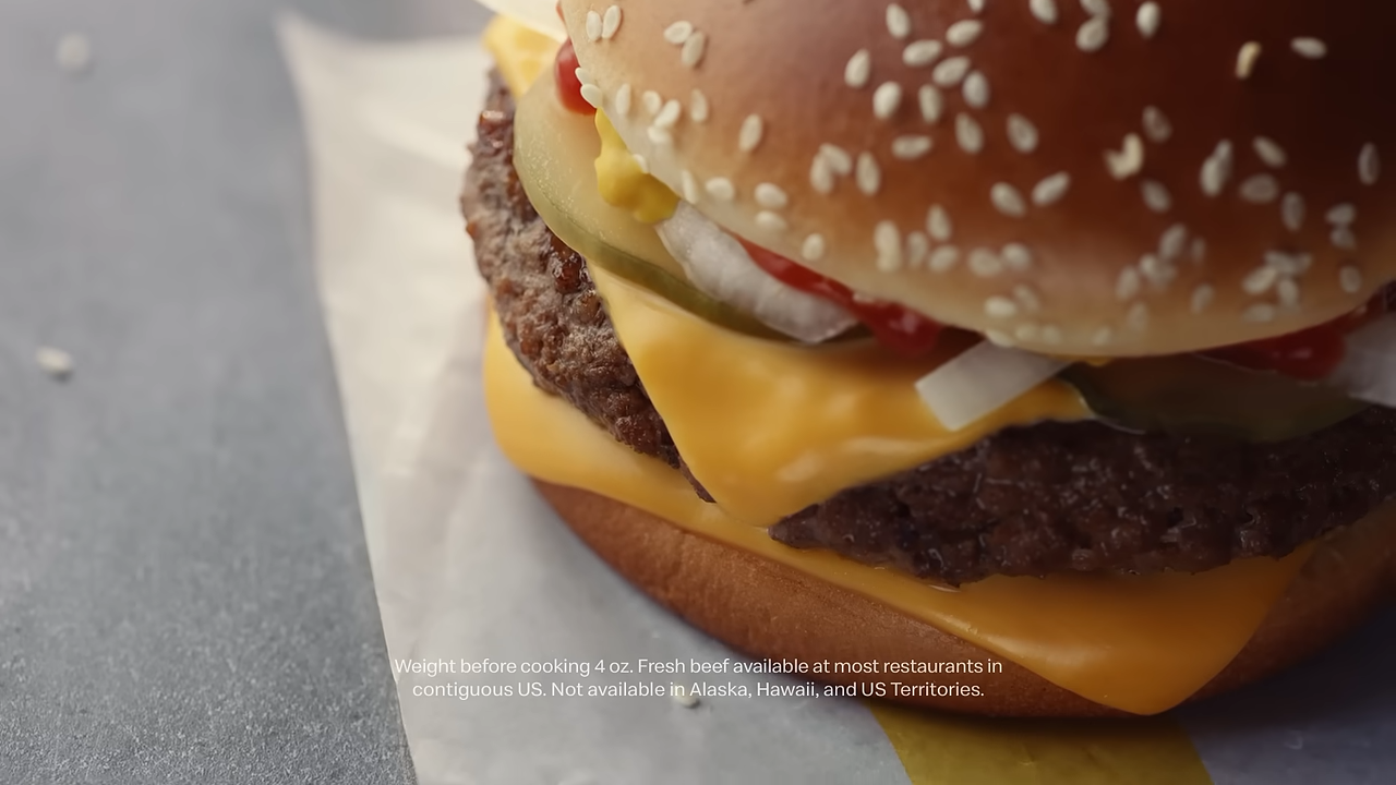(975) The Cheese Quarter Pounder® McDonald’s 00-00-08 A McDonald's Quarter Pounder with Cheese