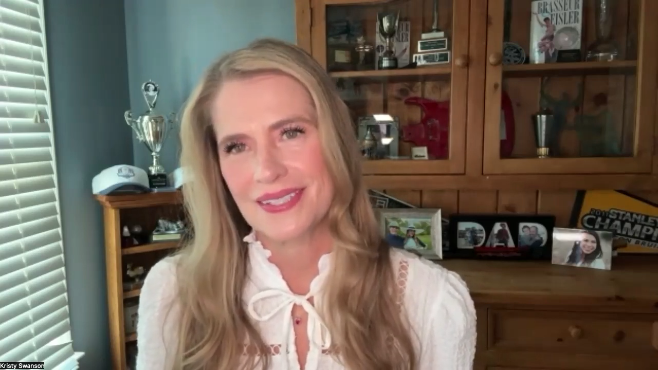 Kristy Swanson in her home office