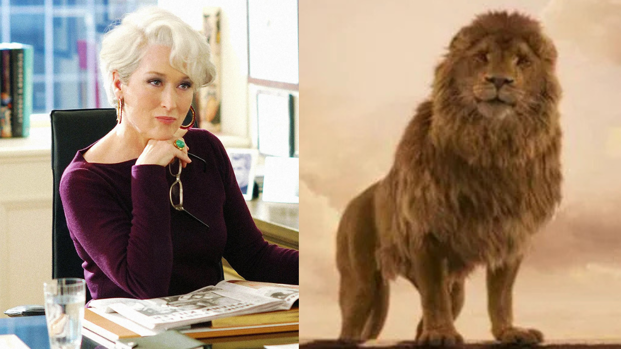 Meryl Street Aslan Meryl Streep and Aslan