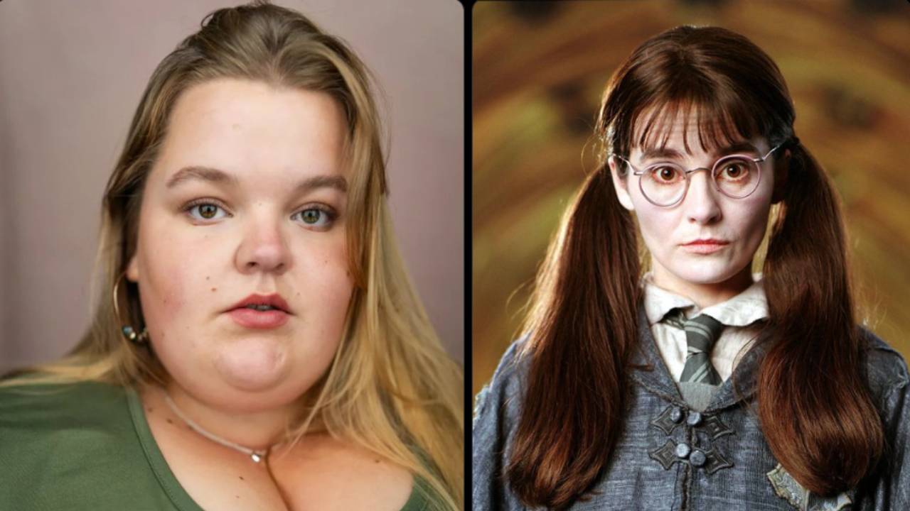 Moaning Myrtle actresses Side-by-side pictures of the Moaning Myrtle actresses