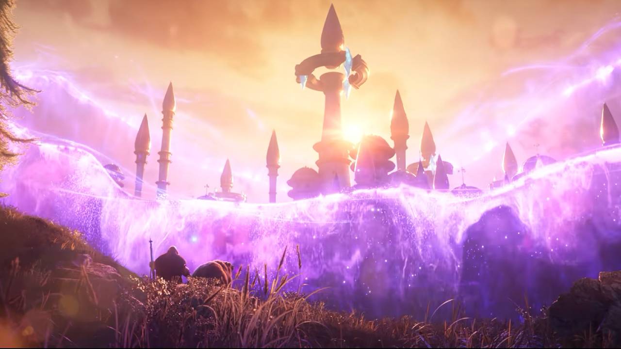 Video game image of a magic castle